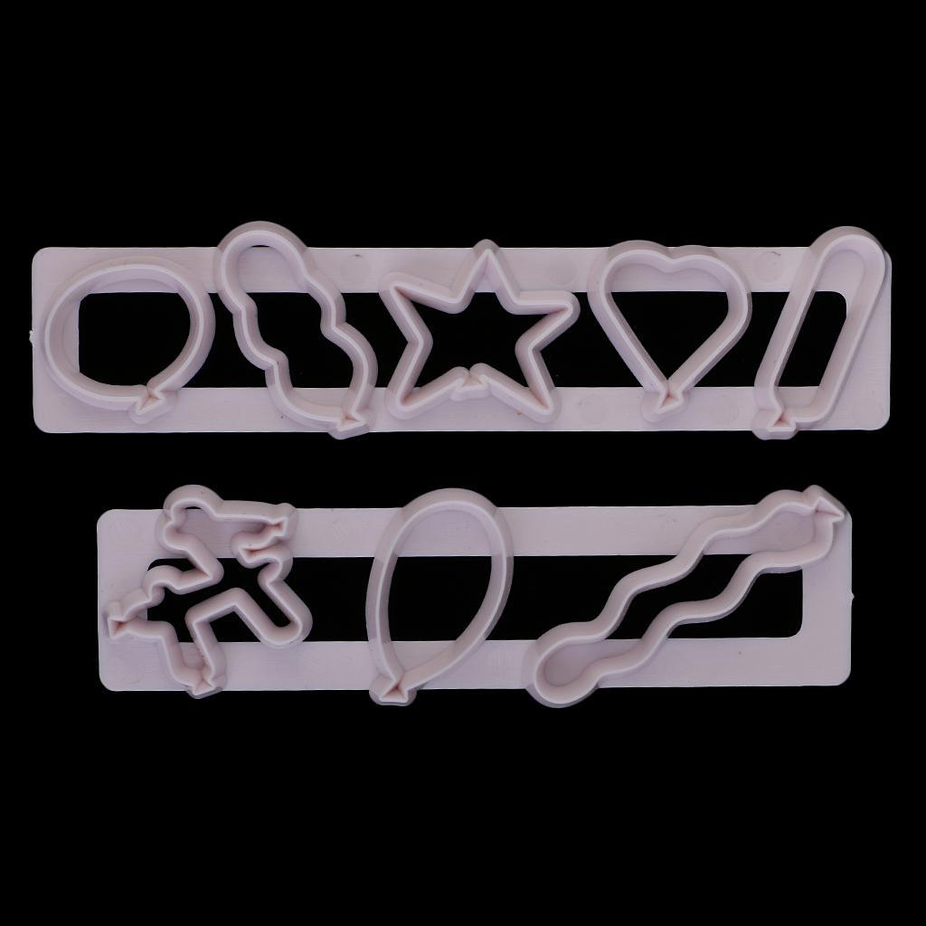 2 Pieces Hollow Plastic Mold Fondant Moulds for Cake Decorating DIY Craft