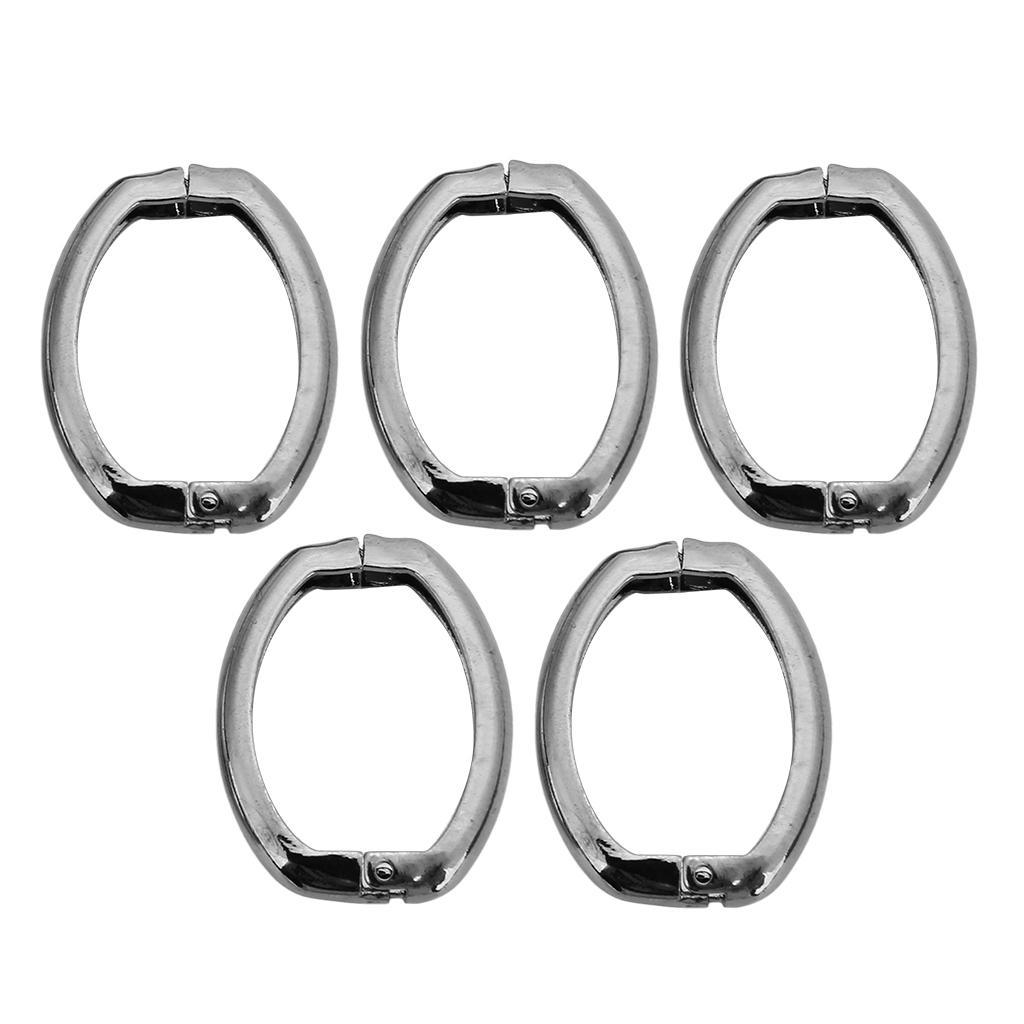 5Pcs Oval Spring Buckle For Bag Purse