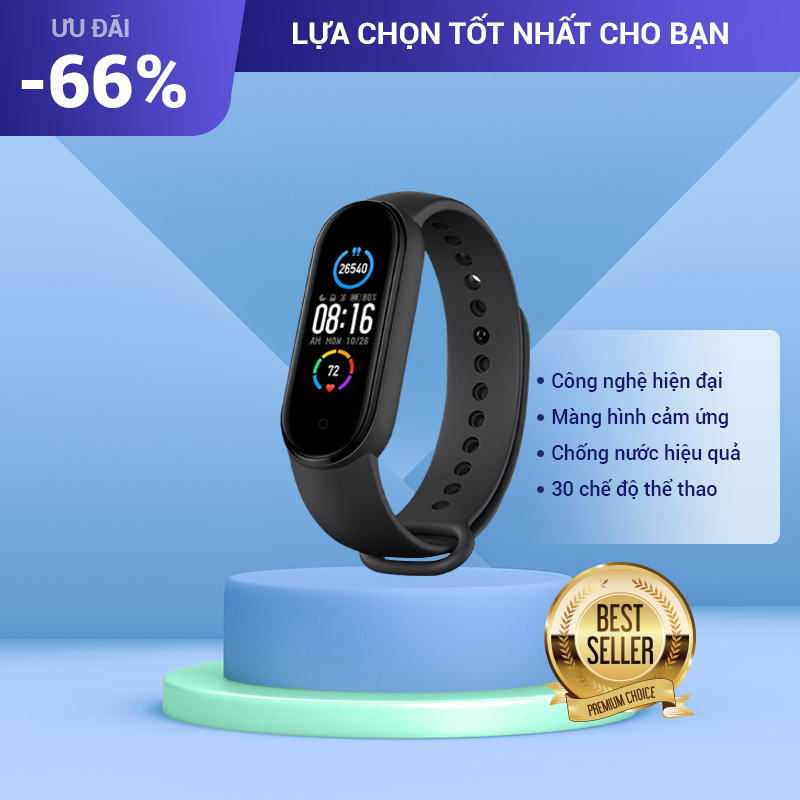 Bản NFC, Bản Thường Vòng Đeo Tay Thông Minh Theo Dõi Nồng Độ Oxi Trong Máu, Đo Nhịp Tim, Theo Dõi Giấc Ngủ Và Nhiều Chức Năng Khác (Màu Đen)