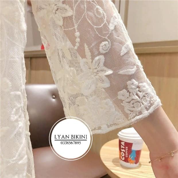 Bikini đồ bơi nữ 2 mảnh áo choàng len móc kín đáo cao cấp đi biển LYAN BIKINI B06