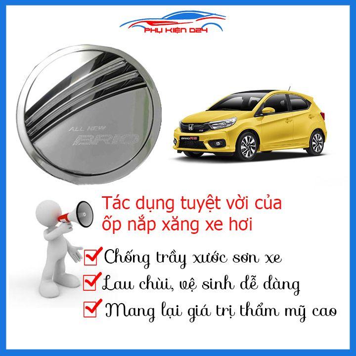 Ốp nắp bình xăng Honda Brio 2019 mạ crom chống trầy trang trí ô tô