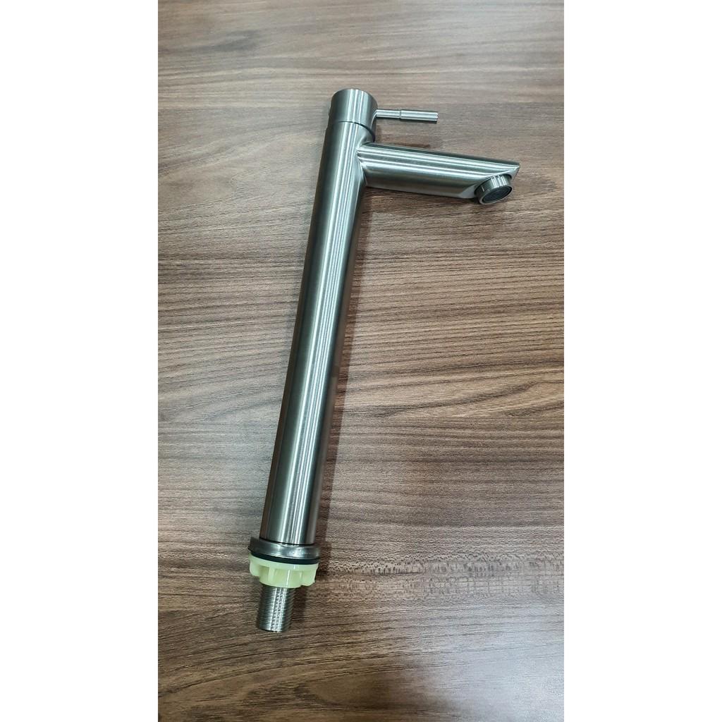Vòi Lavabo 1 Đường Nước Lạnh Dạng Điếu Inox 304