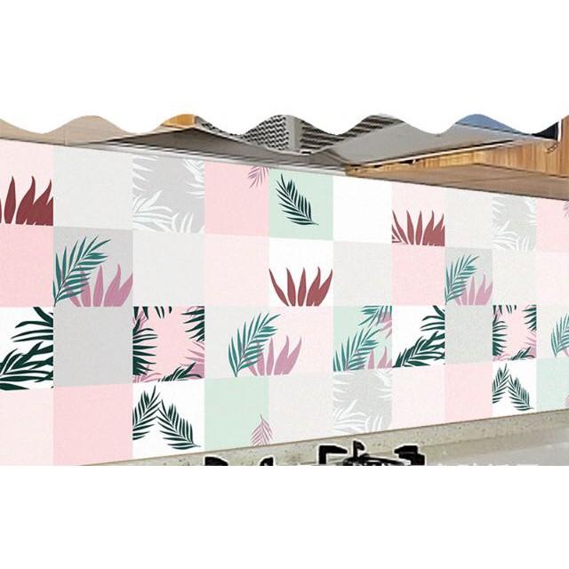 Decal dán bếp tráng nhôm chịu nhiệt - Lá Dương Xỉ 2 màu