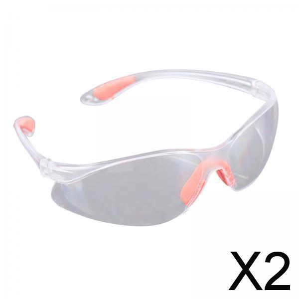 2xSafety Glasses Transparent Work Glasses Perfect Eye Protection for Women Men White