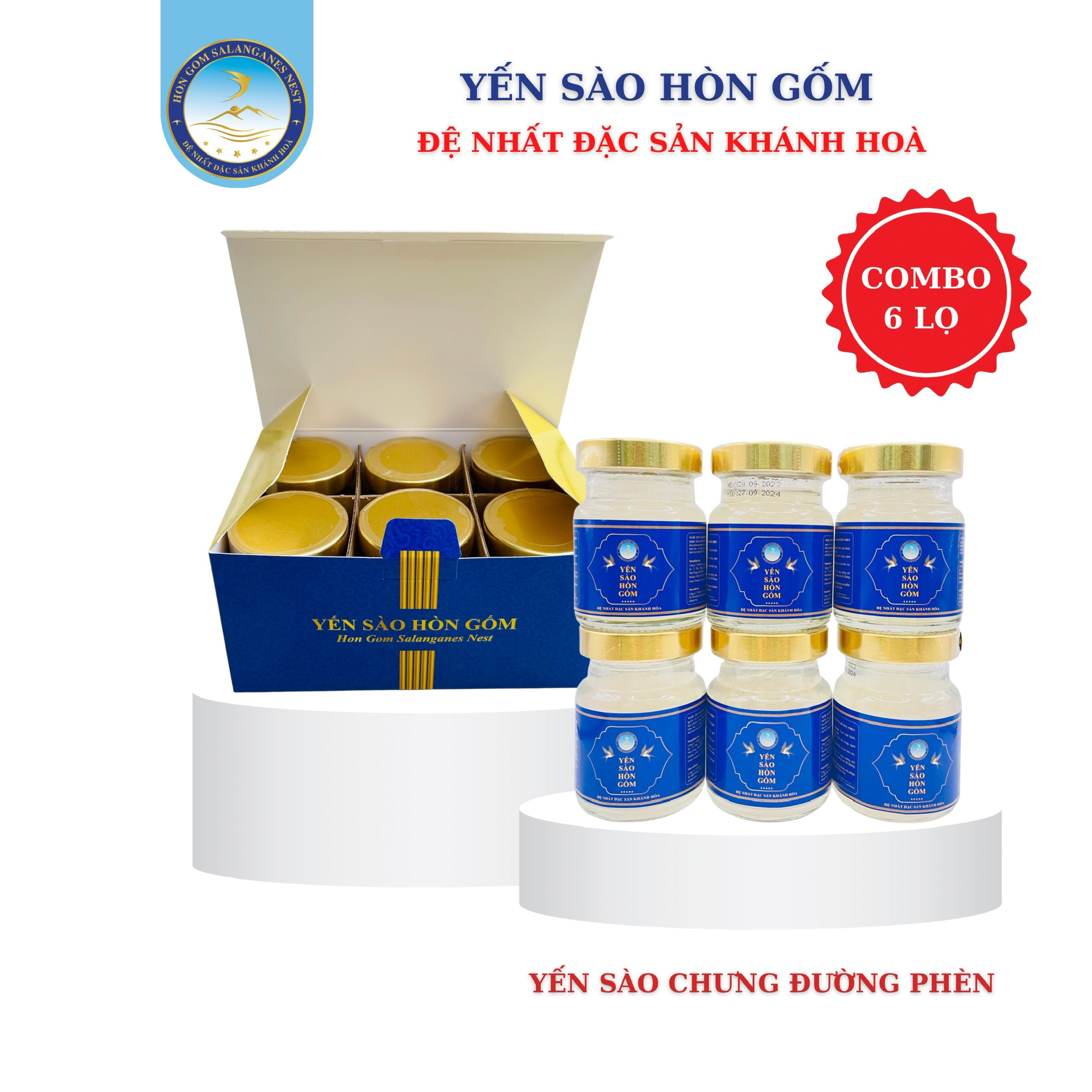 Nước Yến Sào Chưng Đường Phèn - Yến Sào Hòn Gốm Chính Hiệu Khánh Hoà - H G SALANGANES NEST