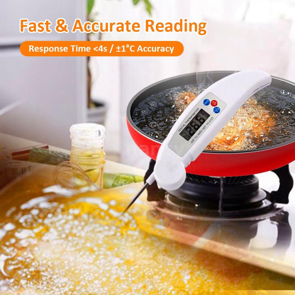 Nhiệt Kế Đo Nhiệt Độ Thức Ăn Chống Thấm Nước Có Thể Gấp Gọn Tiện Dụng Cho Nhà Bếp