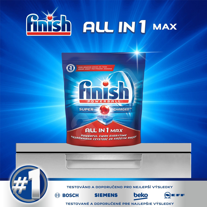 Túi 80 viên rửa chén Finish All In 1 Max Dishwasher Tablets PTT025451