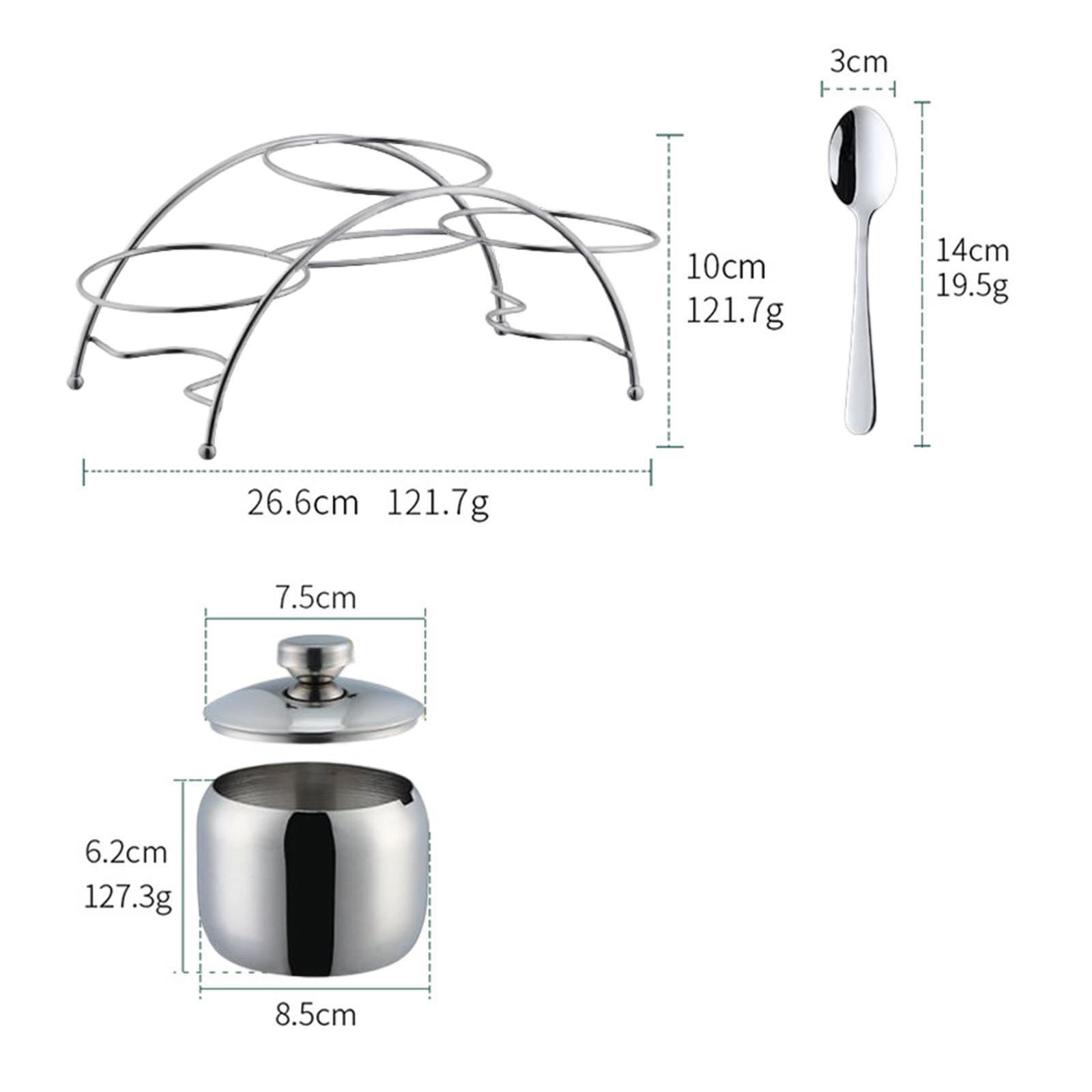 Salt Container Spice Case Seasoning Jar and Spoon Holder Convenient for Housewarming Gift