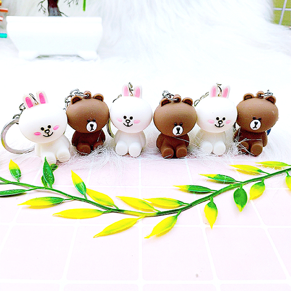 Móc khóa gấu Brown và thỏ Cony