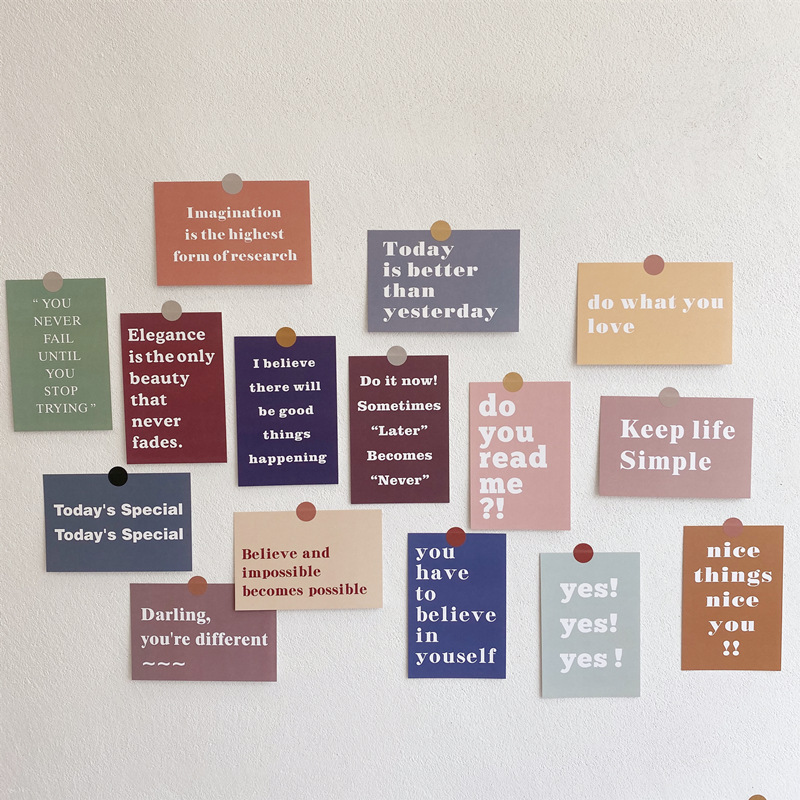 Bìa , postcard , decor thiệp ý chí châm ngôn tiếng Anh làm tranh treo tường trang trí