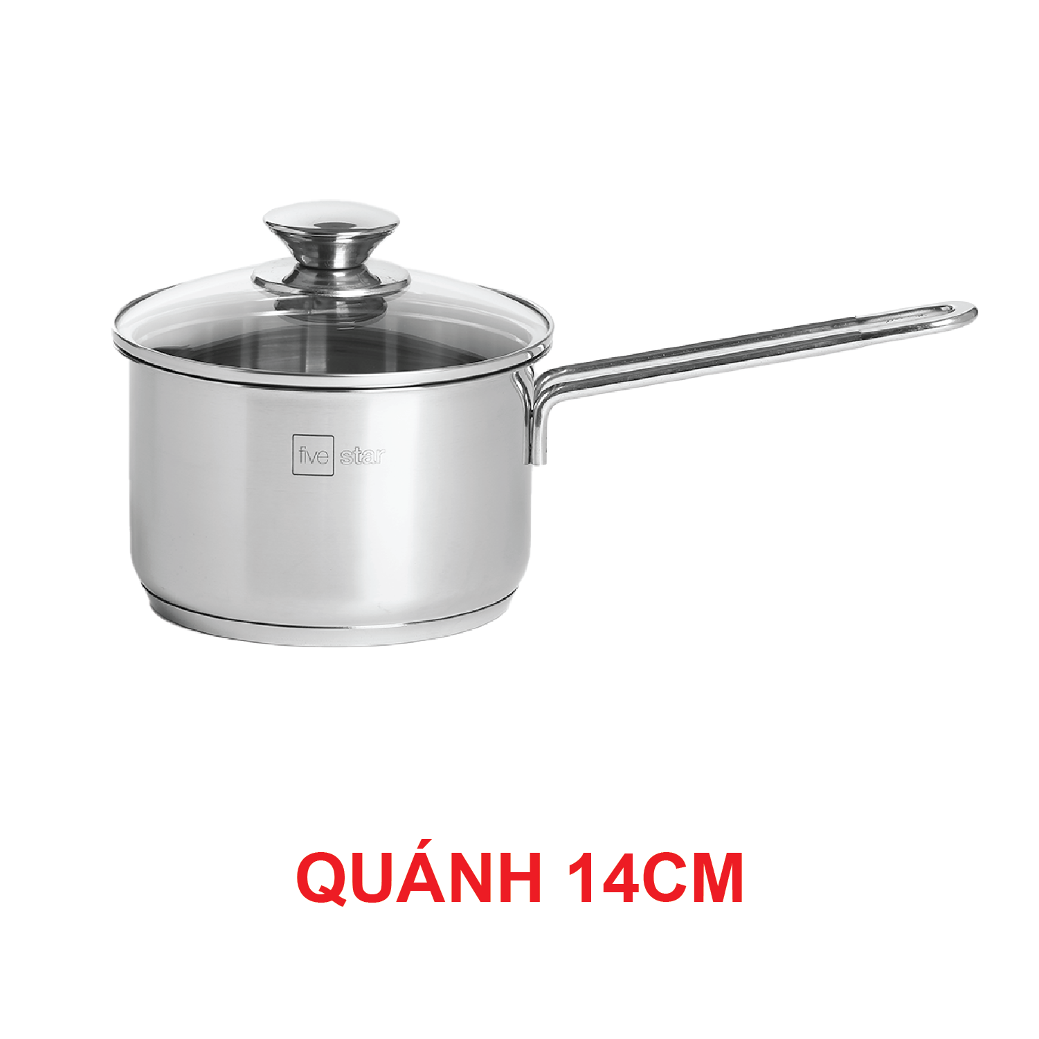 Quánh 3 đáy inox 430 Standard nắp kính bếp từ FSQ14001