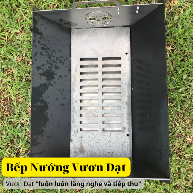 Bếp nướng than BBQ lắp ghép | Có khay hứng tro | Kích thước 40x30cm