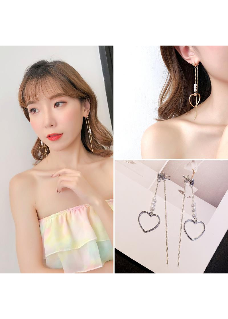 Bông tai Hàn Quốc xinh xắn dễ thương khuyên tai hạt trái tim