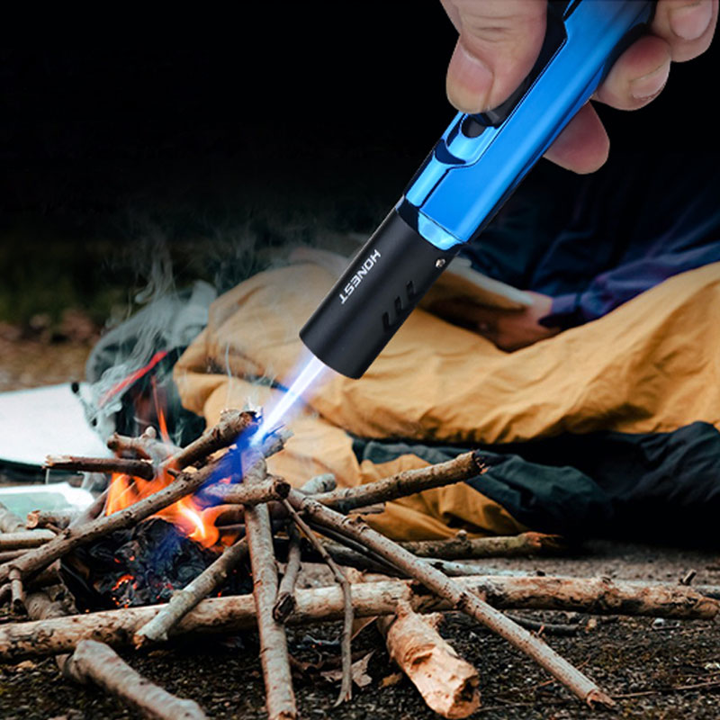 Hột Quẹt Bật Lửa Gas Honest BCZ-783 Khò 1 Tia Mạnh Mẽ Nhìn Rõ Lượng Gas - Nhiều Màu