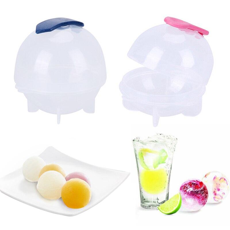 Round Ball Ice Cube Mold DIY Ice Cream Maker Plastic Ice Mould Whiskey Ice Tray Bar Tool Kitchen Gadget Cocktail Utensils