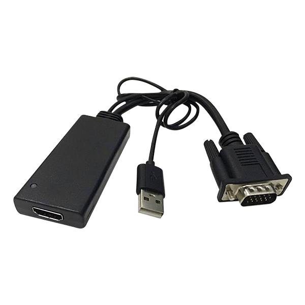 Cáp Chuyển Đổi HDMI Sang VGA + USB Kingmaster KY-H129B - Hàng Chính Hãng