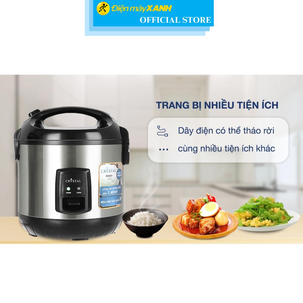 Nồi cơm nắp gài Crystal 2.2 lít NCG2201 - Hàng Chính Hãng