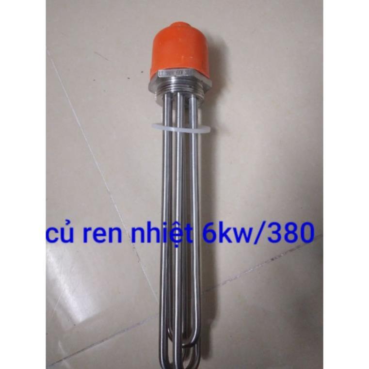 Củ ren nhiệt 6kw/380 inox 304