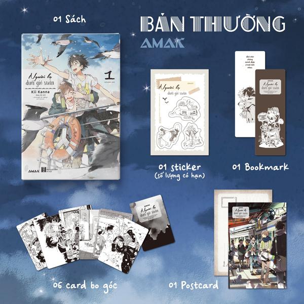 Người Lạ Dưới Gió Xuân - Tập 1 - Tặng Kèm Bookmark + Postcard + Bộ 6 Card Bo Góc Cán Màng Ánh Trai + Sticker