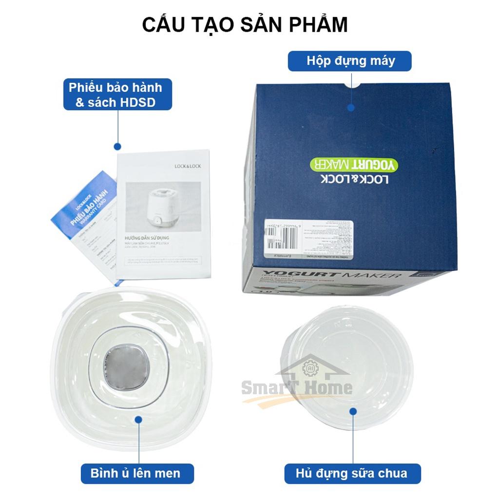 Máy Làm Sữa Chua L EJY110SLV , Máy Ủ Sữa Chua Mini Dung Tích 1L Nắp Đậy Trong Suốt -