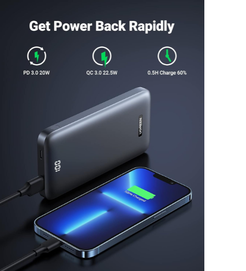 Sạc dự phòng 10000mAh Ugreen 60689 - Hàng chính hãng