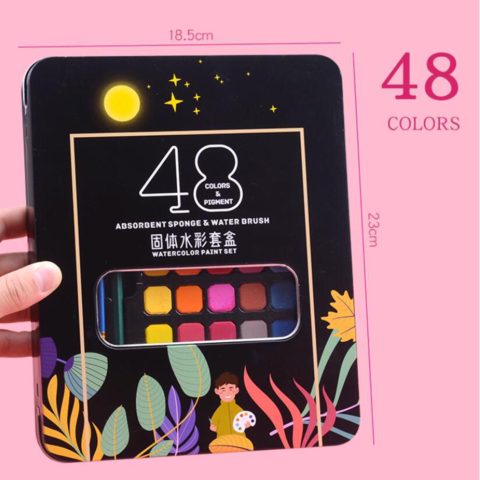 Watercolor Paint Set with Paint Brush Art Paper for Children School Supplies