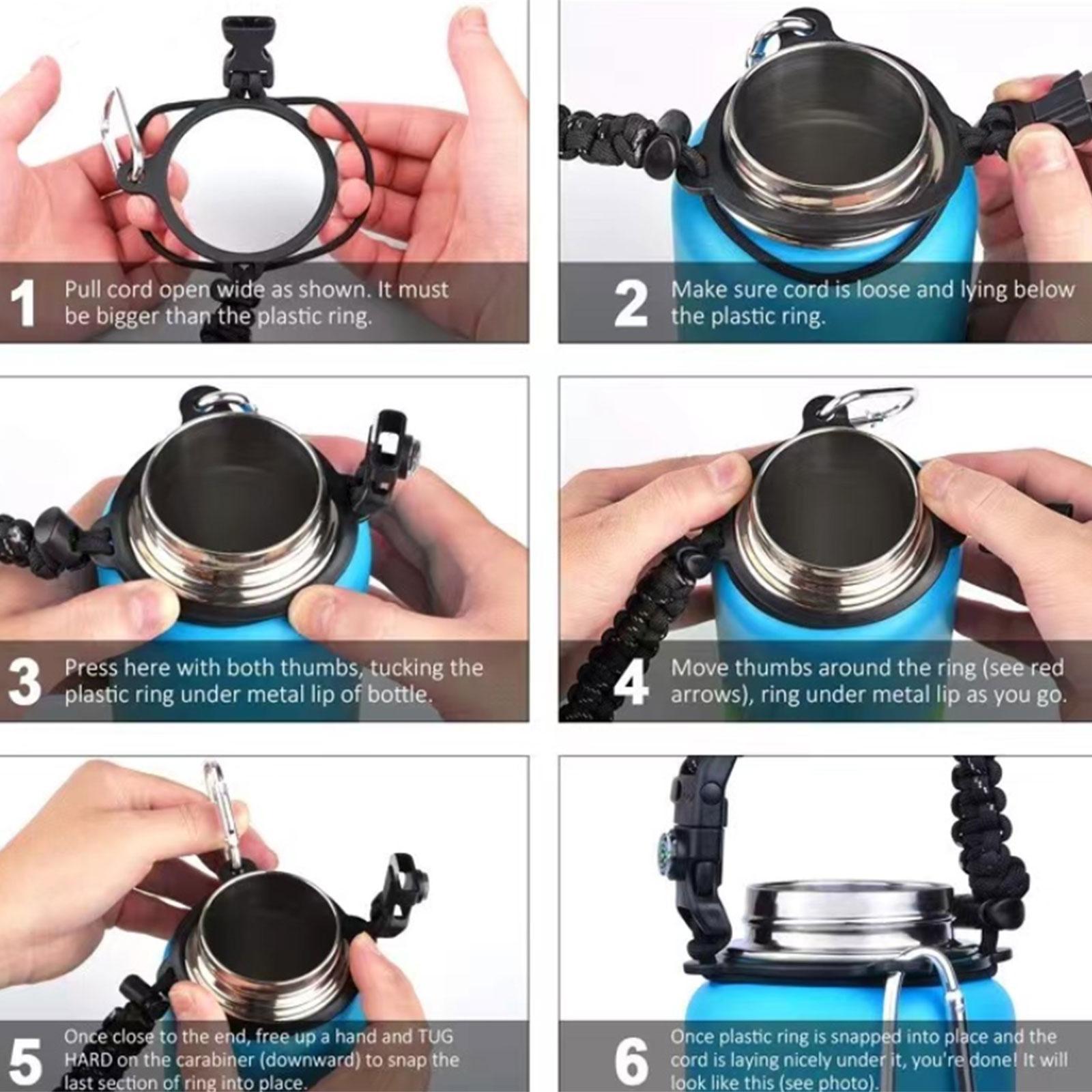 Water Bottle Handle Protective Silicone Sleeve for Outdoor Activities Sports