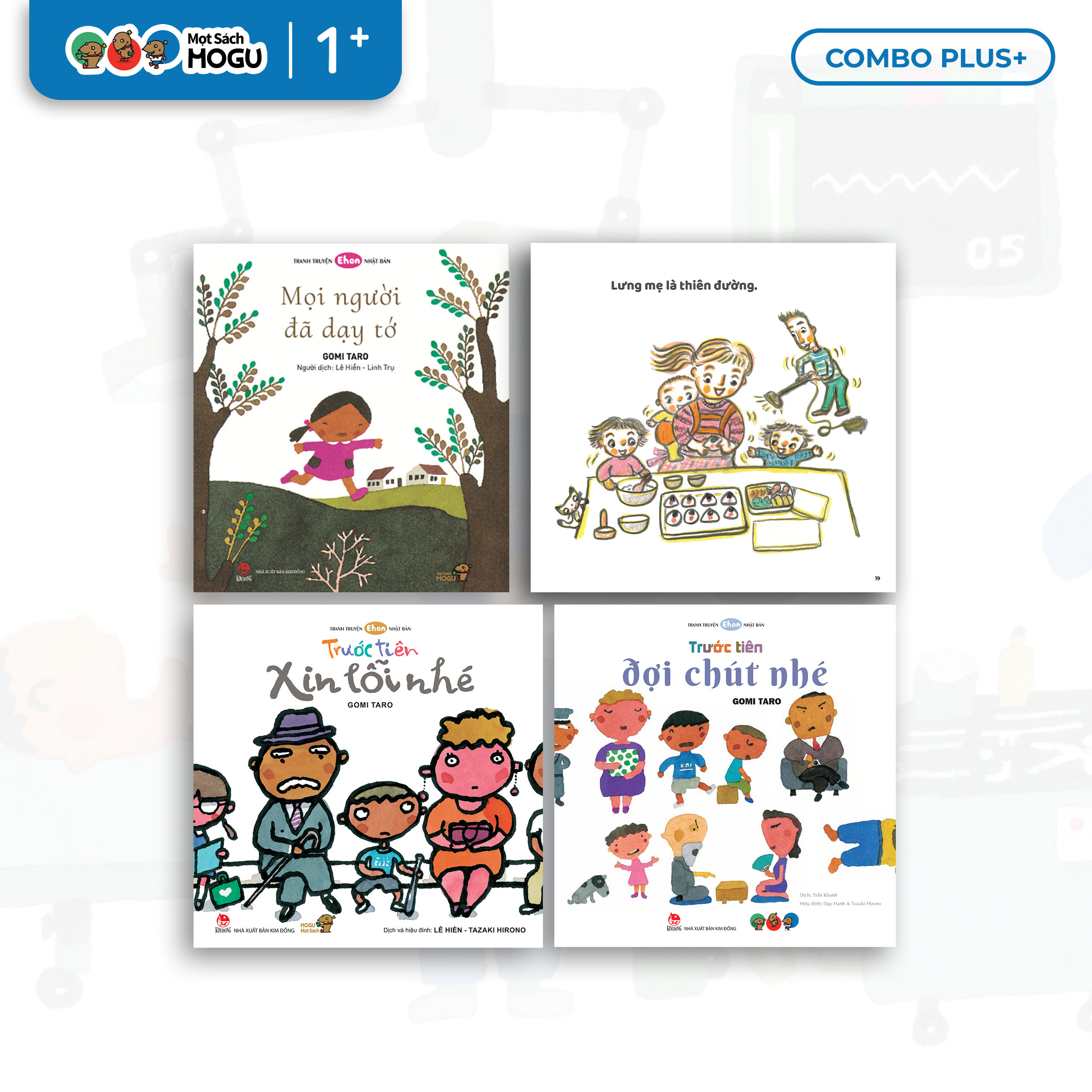 Truyện Ehon bé 3-4-5 tuổi - Bộ 4 cuốn Lớn lên cùng bé