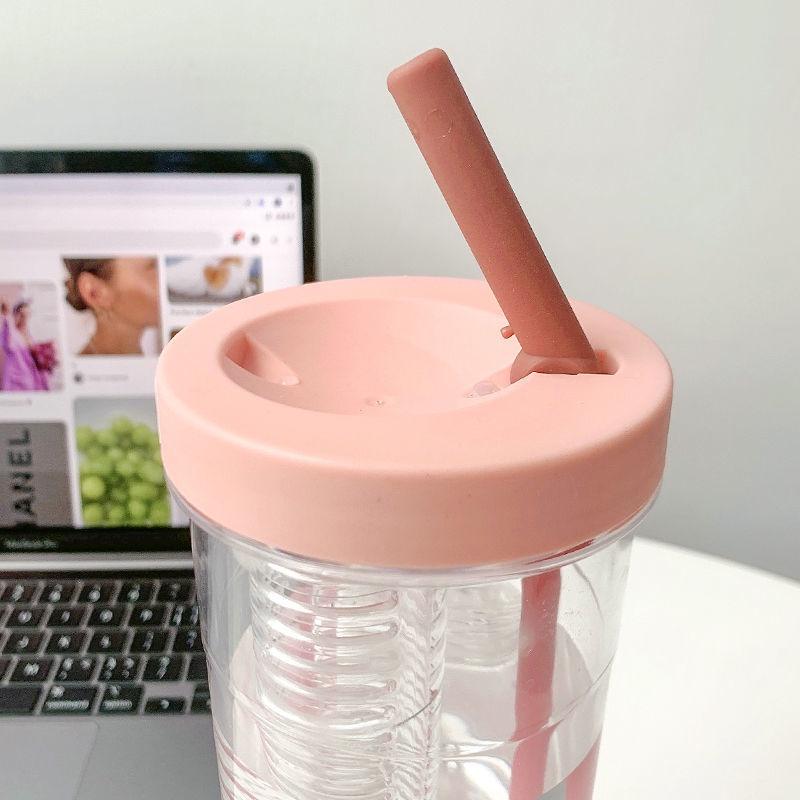 Cốc Uống Nước 800ml Dung Tích 800ml Có Ống Hút Tiện Dụng