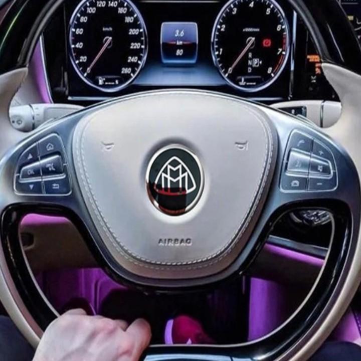 Logo biểu tượng gắn vô lăng xe ô tô, xe hơi cao cấp Maybach loại 52mm và loại 59mm