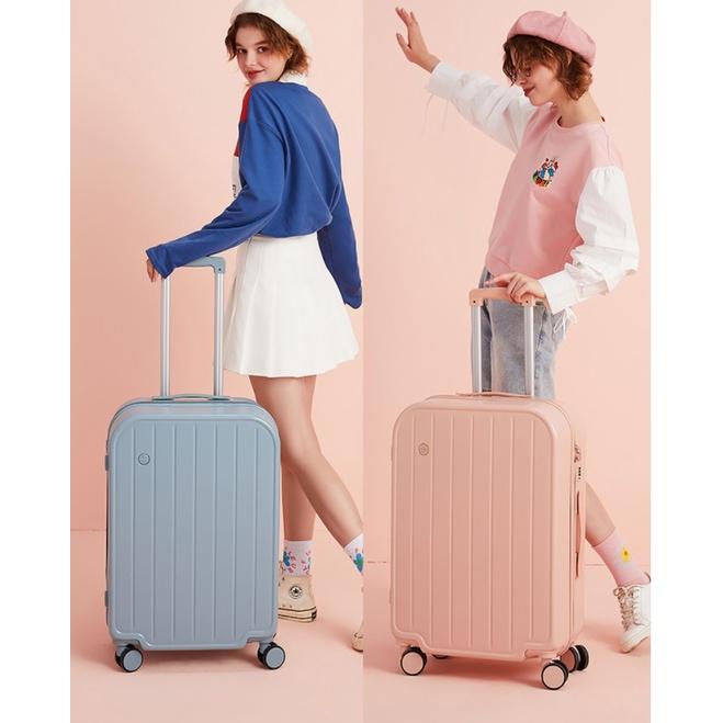 Vali kéo du lịch thời trang Hàn Quốc AS102 nhựa dẻo ABS, Chống va đập, khóa số an toàn