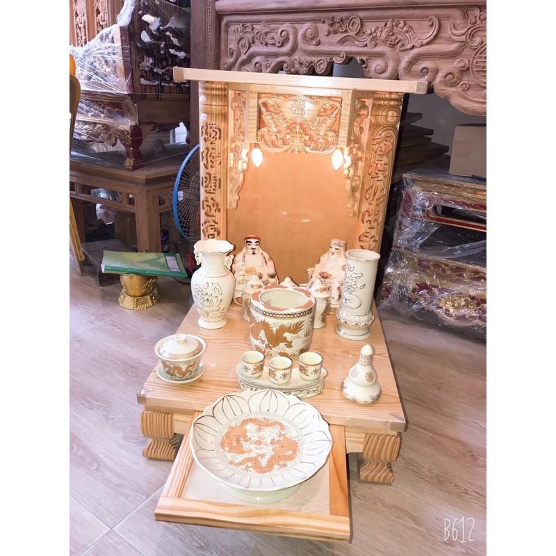 Ban thờ ông tài ông địa mái bằng