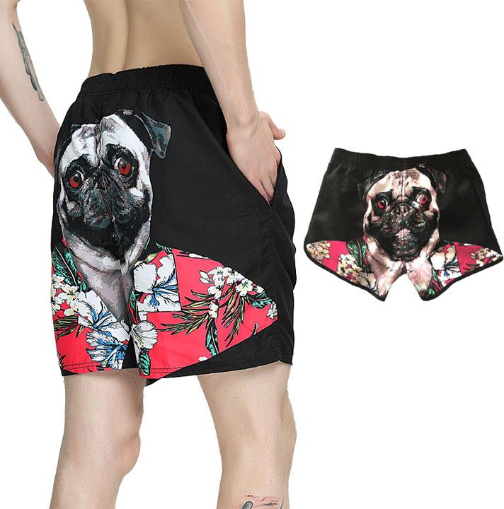 Quần Đi Biển Đôi - Quần Đùi Đôi - Thời Trang Đôi Mùa Hè - Quần Short Cặp Đôi SQ220 Black Pug