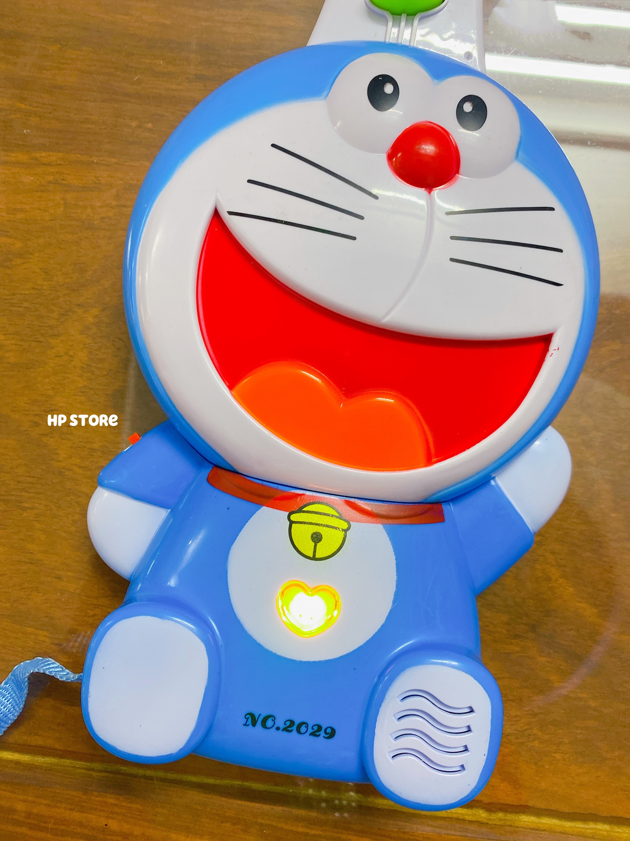 Đàn Đoraemon Ghita Xanh Tặng Pin Size 47cm Cực Đại Có Đèn, Bài Hát, Đàn, Nhạc Đồ Chơi