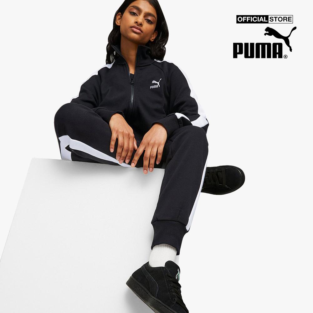 PUMA - Áo khoác thể thao nữ cổ trụ phối zip Iconic T7 Track 530078