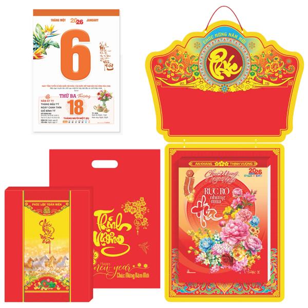 Lịch Bloc Đại Đặc Biệt - Trà & Hoa - Bảng Treo Metalize-Hoa - 17 x 24 cm - TĐ33