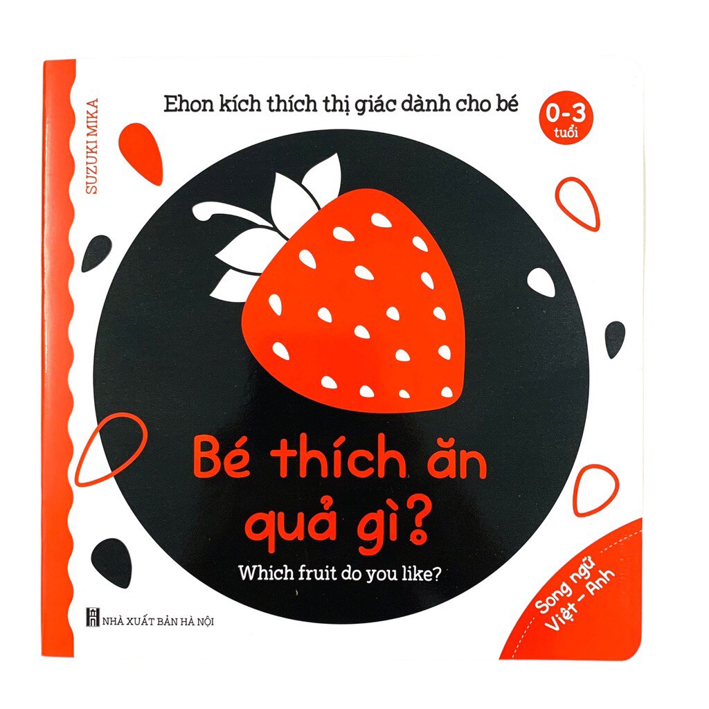 Bộ Sách Ehon Kích Thích Thị Giác- Song Ngữ Việt Anh Cho Bé Từ 0-3 Tuổi , Chất liệu giấy chống thấm nước