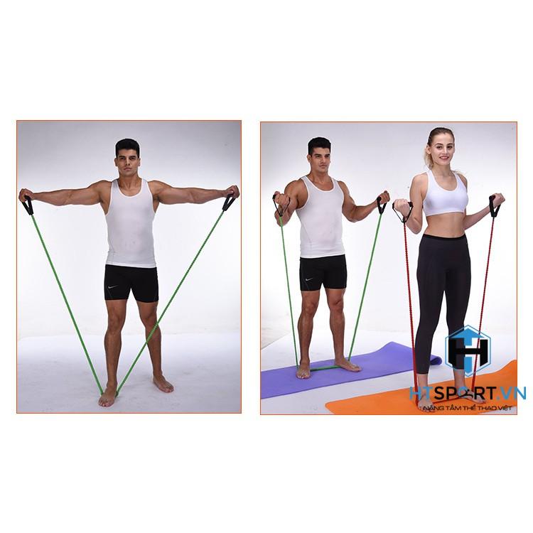 Dây Ngũ Sắc Tập Gym, Bộ 5 Dây Ngũ Sắc Kháng Lực Tập Full Body, Dụng Cụ Tập Gym Tại Nhà Đa Năng