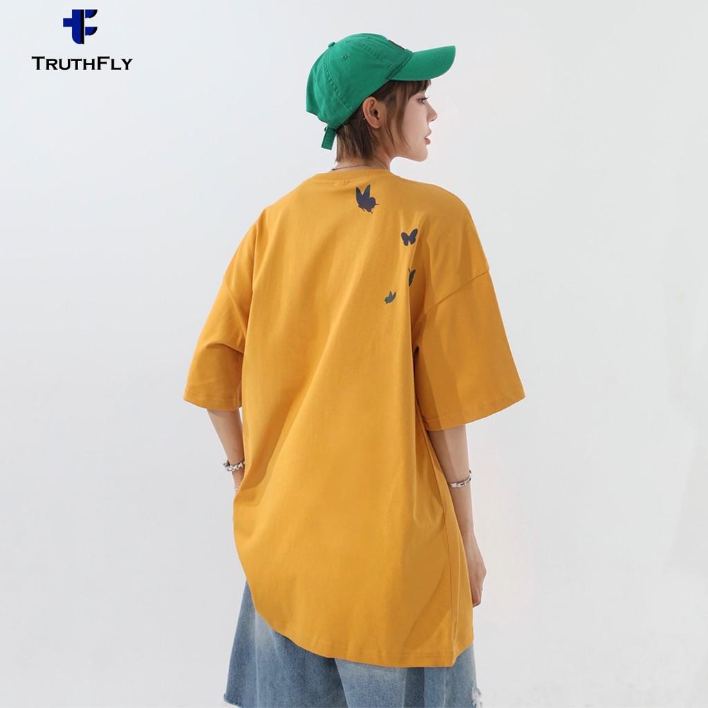 Áo thun phản quang tay lỡ CoolZ phông Unisex nam nữ Cotton oversize form rộng hình butterfly CZ050
