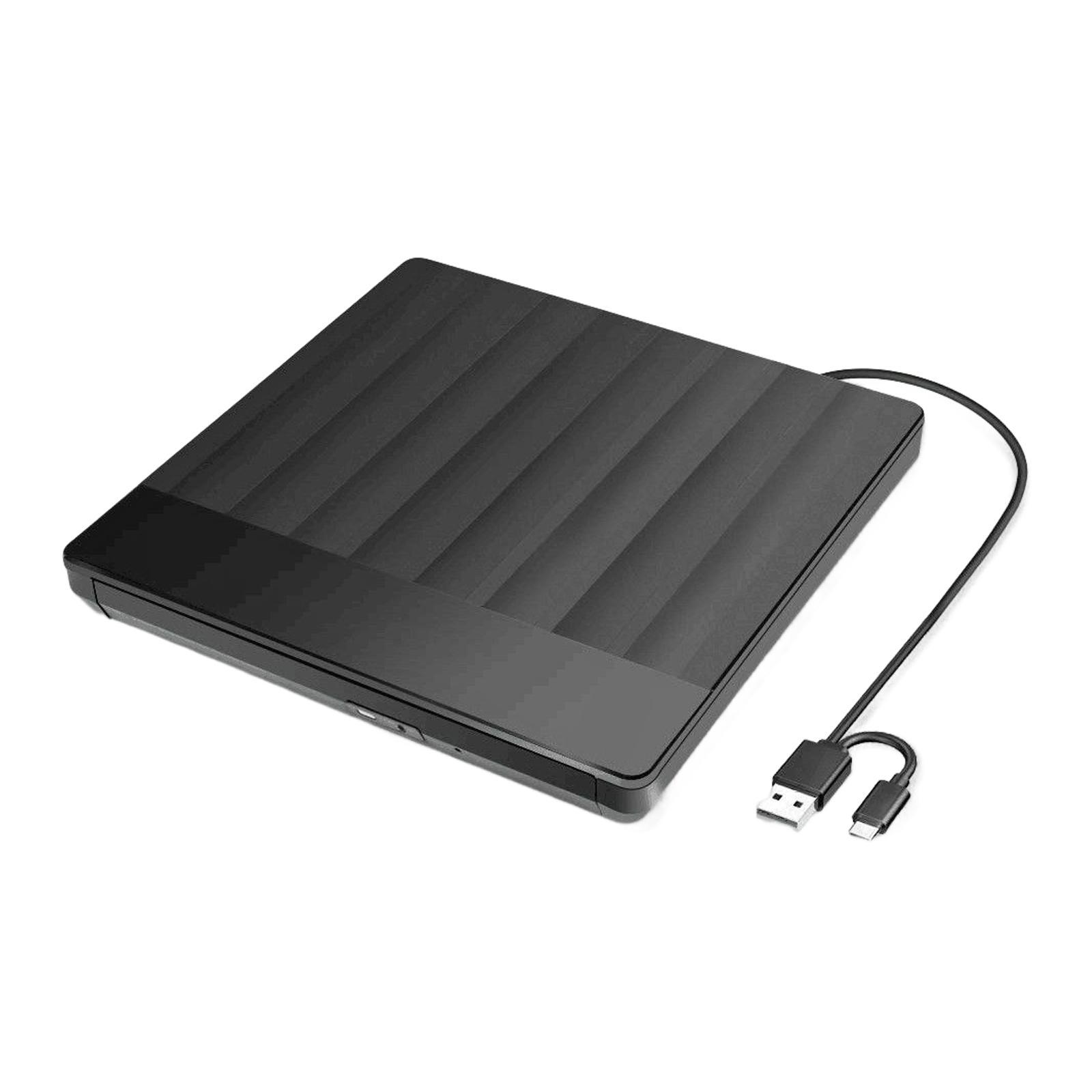 External USB RW CD Writer Drive Burner Reader Player For Laptop Black