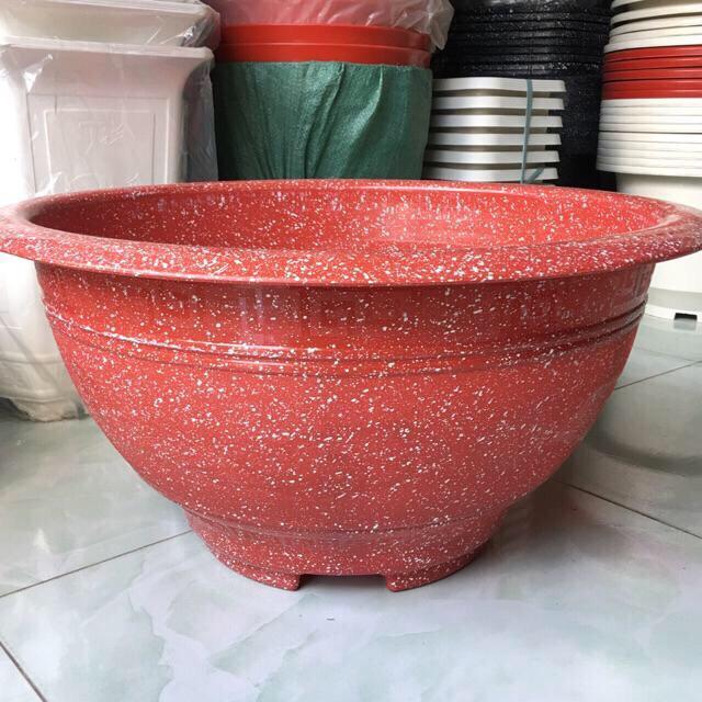 Combo 3 Chậu nhựa giả đá - Chậu Trồng Sen/Cây, Loại Tốt - Stone-crushed plastic basin - Lotus Planting Plant