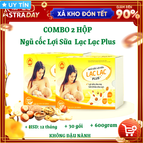 Combo 2 hộp ngũ cốc lợi sữa Lạc Lạc 30 gói