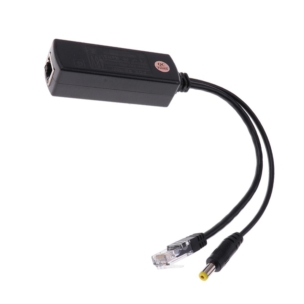 IEEE802.3AF Standard 12V 2A Output 10/100M PoE Splitter lan Connector Power Ethernet for IP Camera