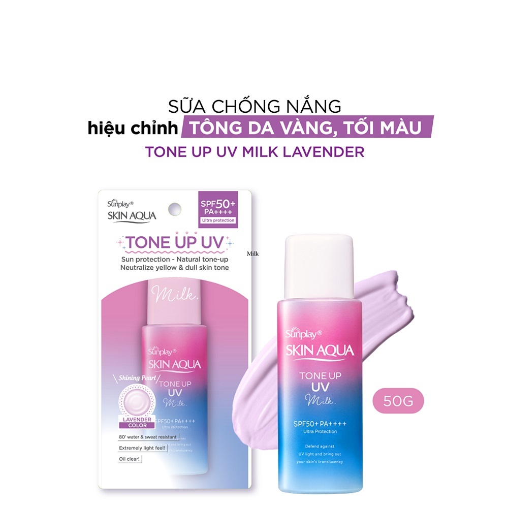 Sữa Chống Nắng Sunplay Skin Aqua Tone Up UV Milk Lavender SPF50+ PA++++ 50g