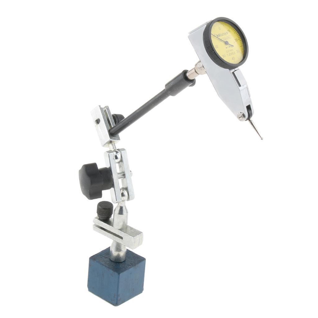 2x Adjustable Base Stand Holder with Dial Test Indicator Gauge 0.01mm/0.0005 Inch