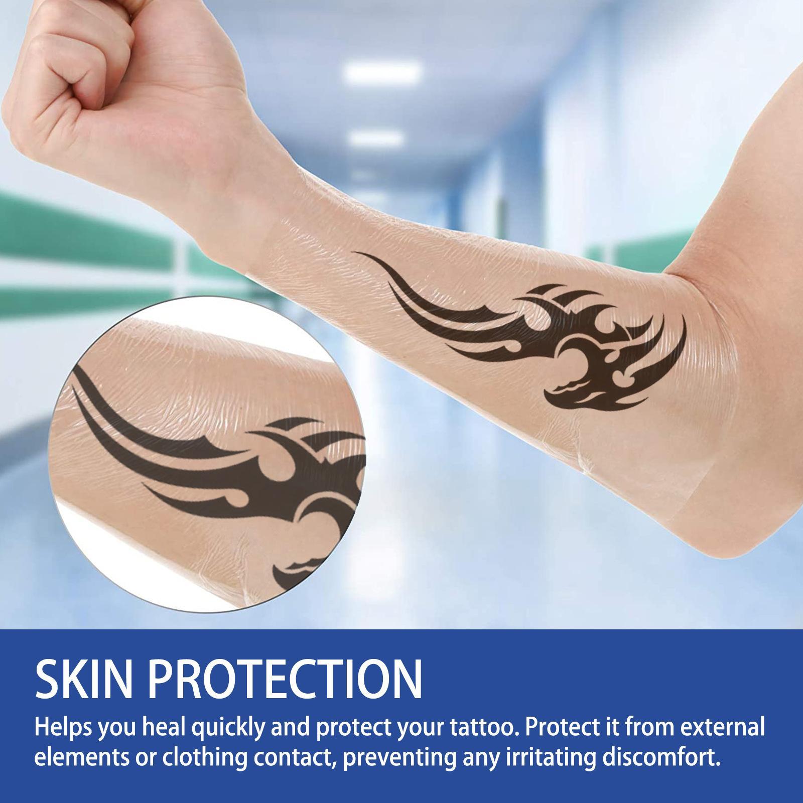 10 Sheets Transparent Adhesive Bandage Waterproof for Tattoo Skin Protection