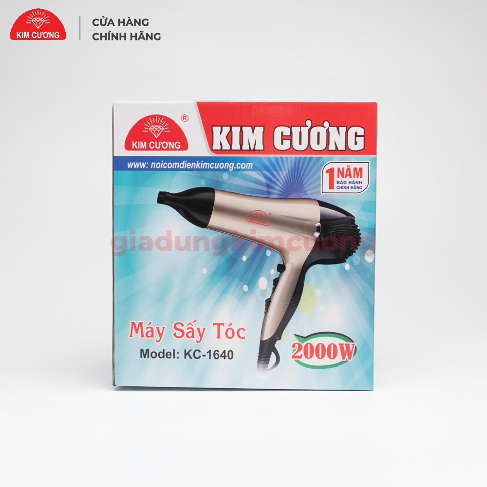 Máy Sấy Tóc 2 Chiều Nóng Lạnh - Máy Sấy Tóc Kim Cương 1640 - Hàng Chính Hãng