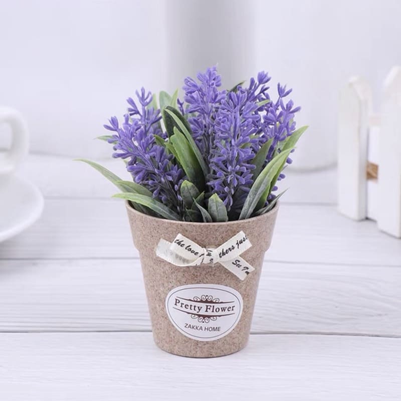 Chậu hoa lavender mini trang trí để bàn siêu xinh, GIÁ BÁN 1 CHẬU NHƯ HÌNH