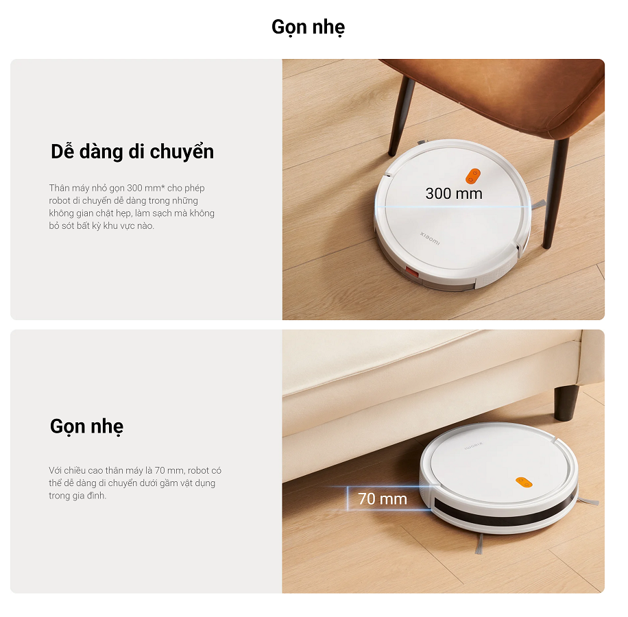 Robot hút bụi lau nhà Xiaomi Robot Vacuum E5 - Hàng chính hãng