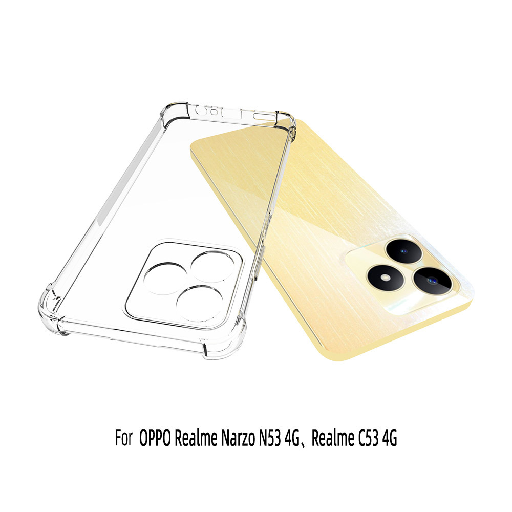 Ốp lưng dành cho Realme C53 dẻo trong chống sốc 4 góc cạnh, bảo vệ camera